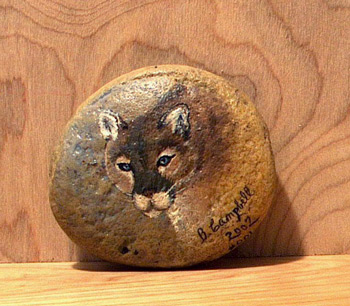 Rock painting of a colt